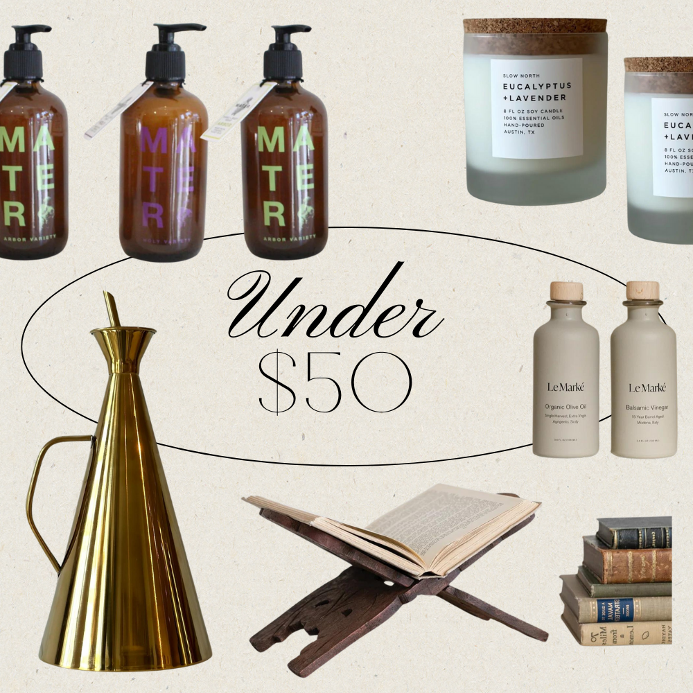 A good gift doesnt need to be an expensive gift! Here are some of our favorites under $50… (photo 1 of 2)